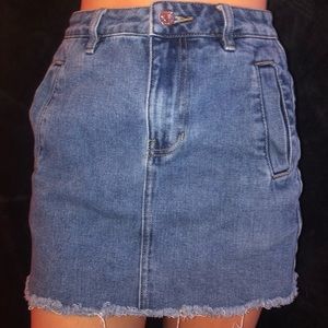 Jean mini skirt